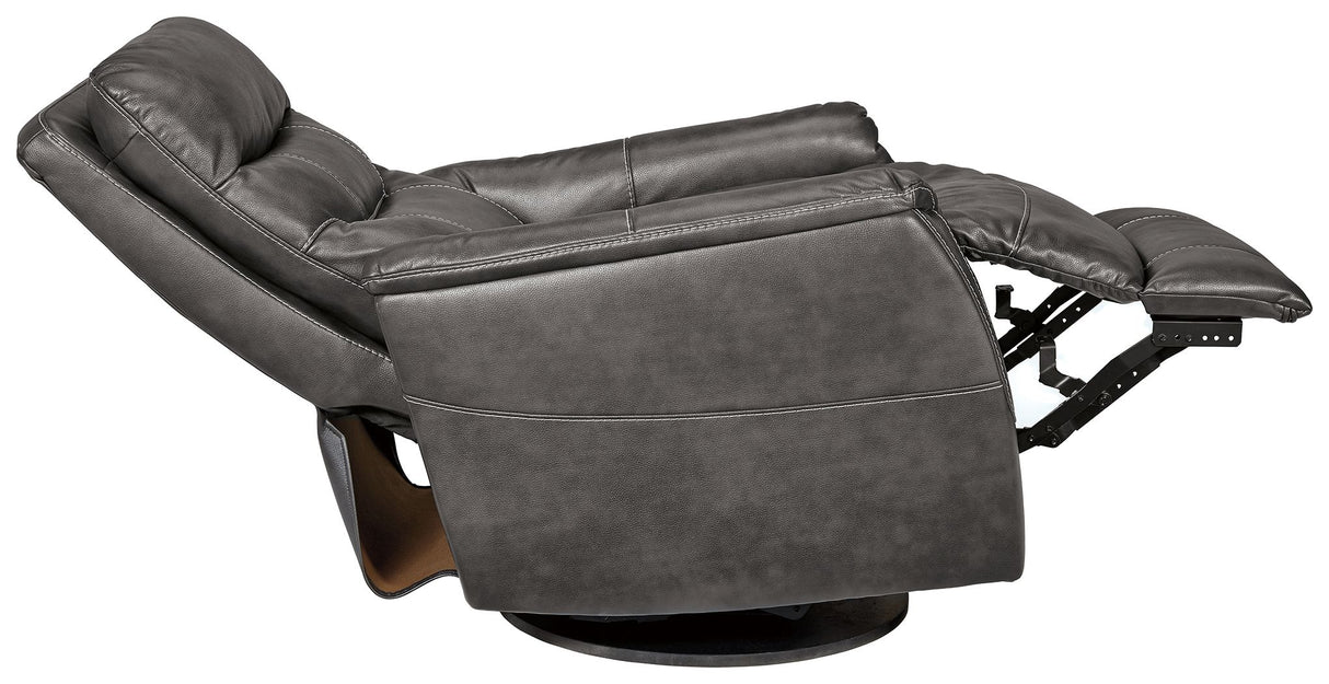 Riptyme - Quarry - Swivel Glider Recliner by Signature Design by Ashley® | Bel Furniture