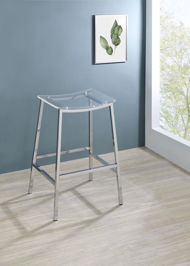 Jovani - Acrylic Backless Bar Stools (Set of 2) by Coaster Fine Furniture | Bel Furniture