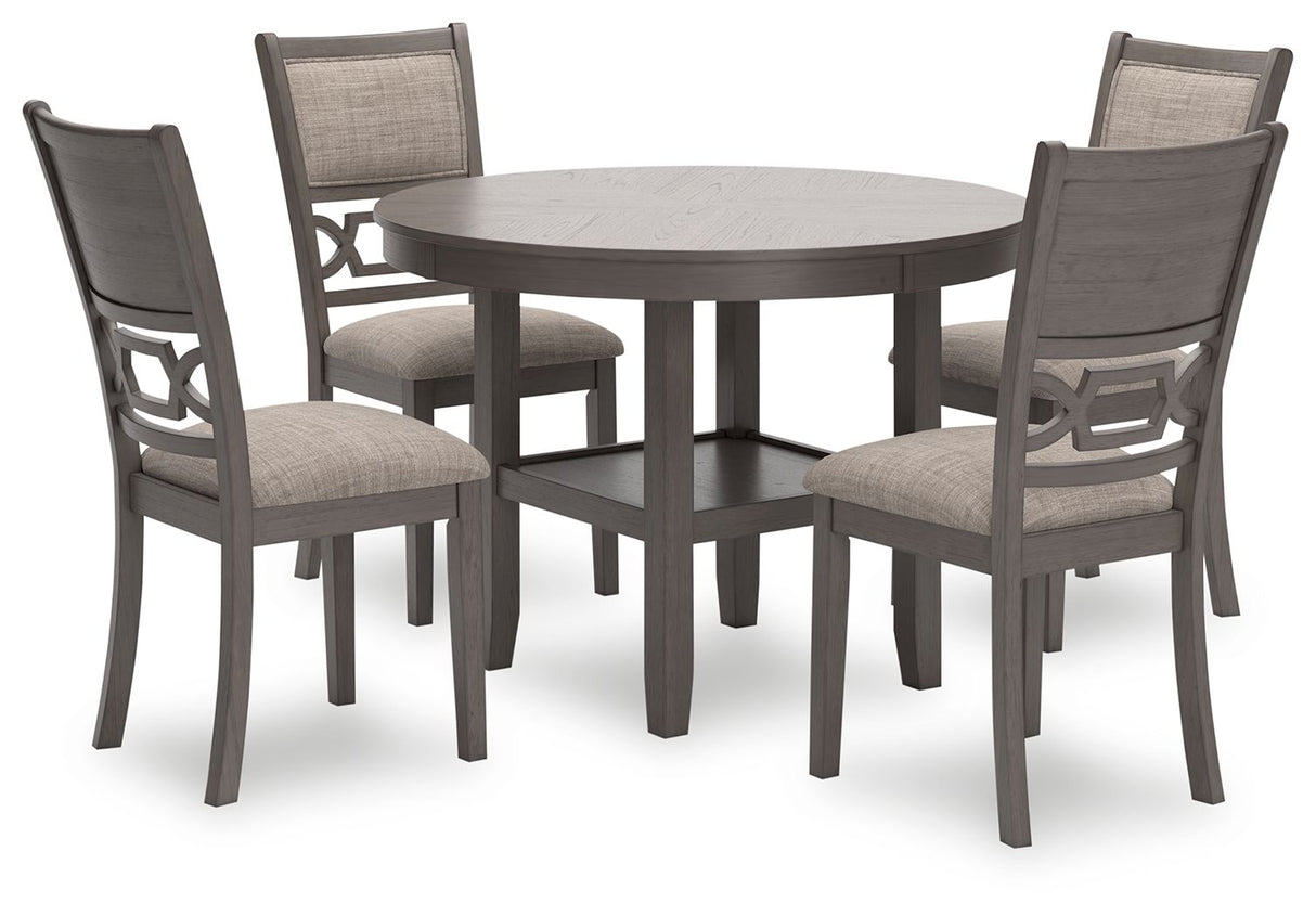 Wrenning - Gray - Dining Room Table Set (Set of 5) by Signature Design by Ashley® | Bel Furniture