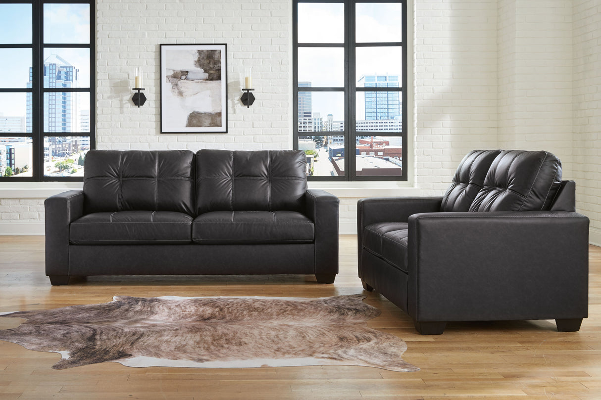 Barlin Mills - Living Room Set Black 2 Pc. Sofa, Loveseat by Benchcraft® | Bel Furniture
