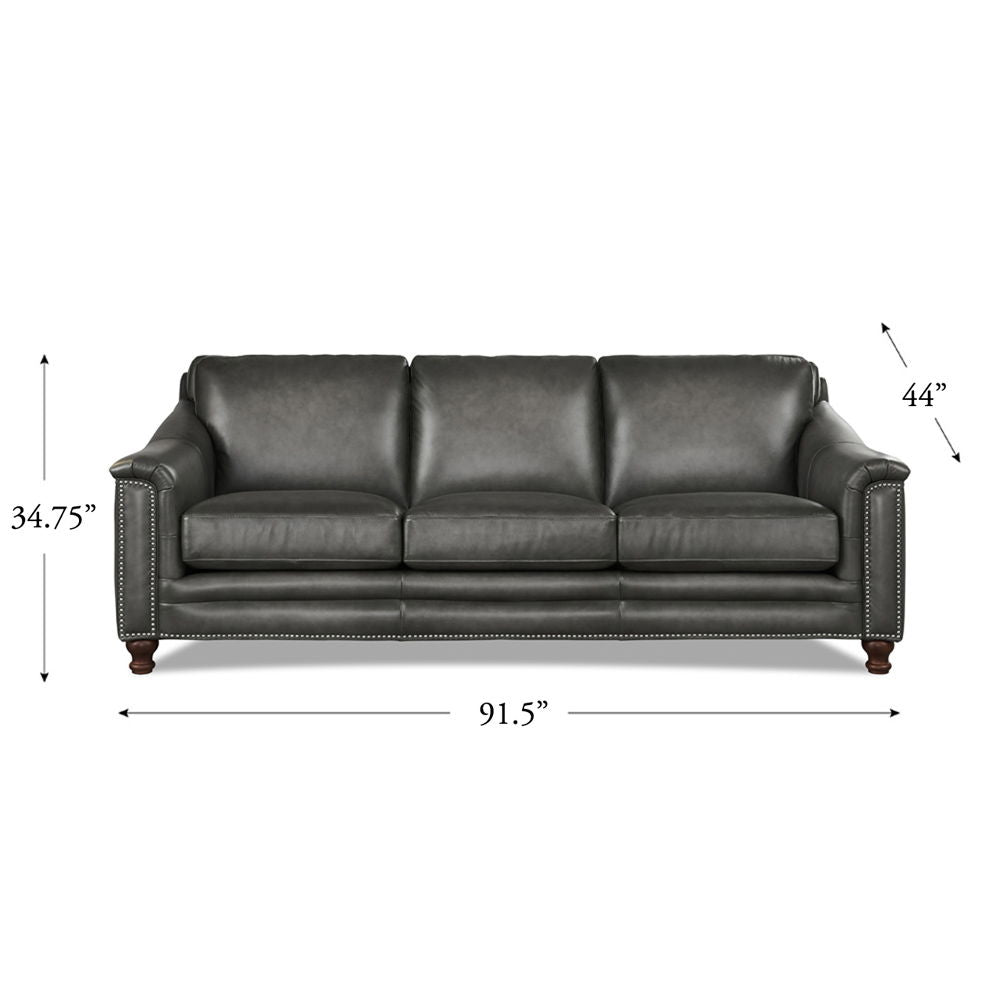 Belfast - Top Grain Leather Sofa Couch by Hydeline Furniture | Bel Furniture