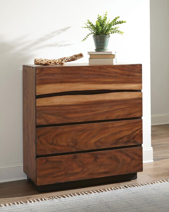 Winslow - 4-Drawer Bedroom Chest - Smokey Walnut by CoasterElevations | Bel Furniture