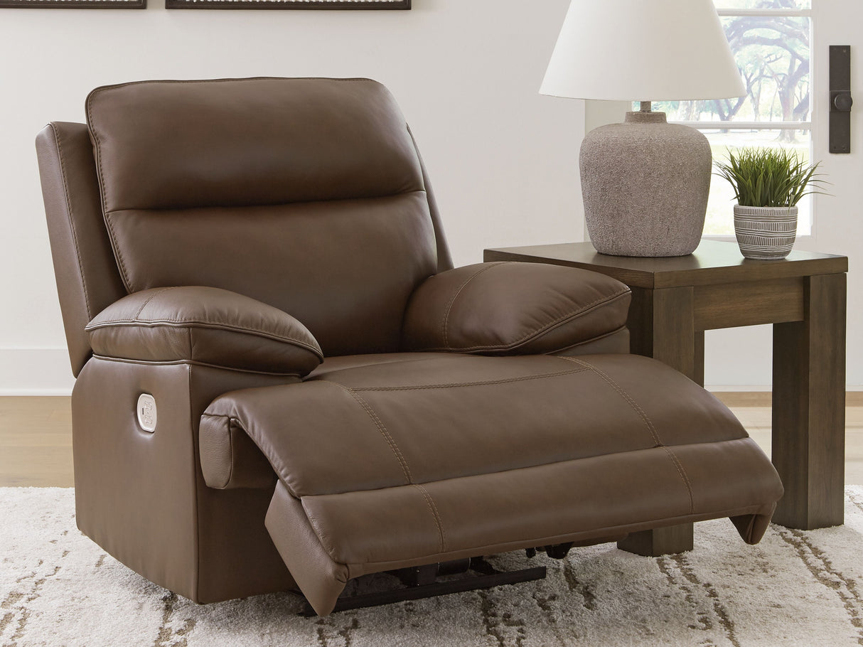 Vonryan - Tobacco - Power Recliner / Adj Headrest by Signature Design by Ashley® | Bel Furniture