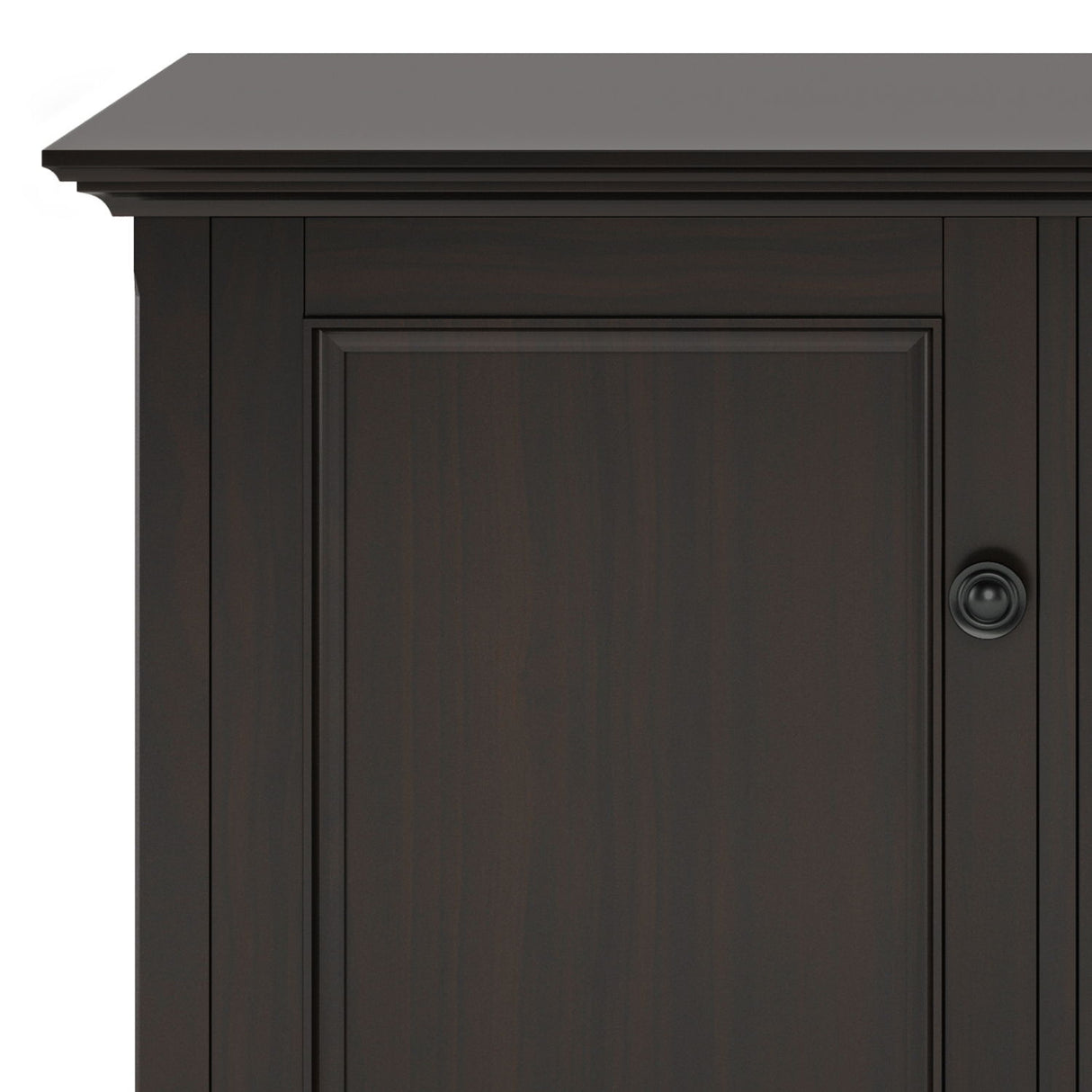Amherst - Wide 3 Door Storage Cabinet - Hickory Brown by Simpli-Home | Bel Furniture