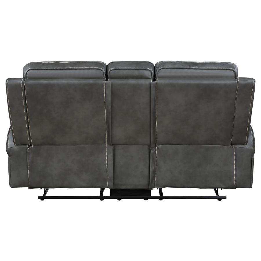 Raelynn - Upholstered Track Arm Motion Loveseat - Gray by Coaster Fine Furniture | Bel Furniture