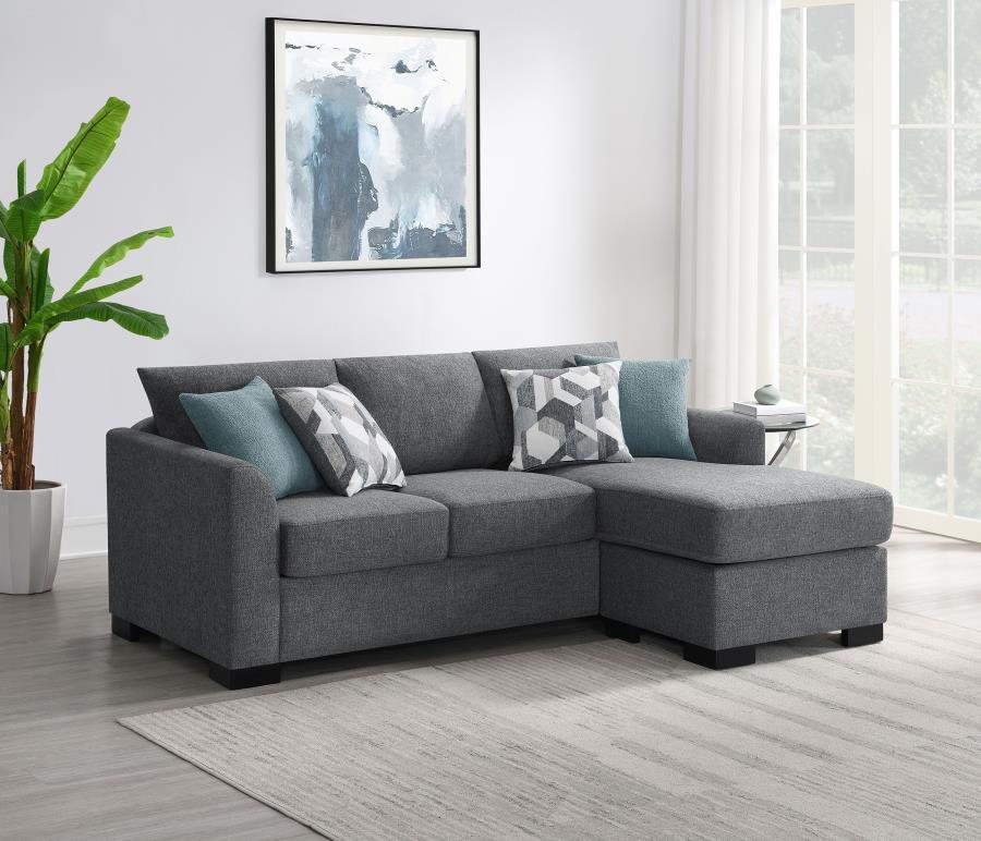 Storey - Upholstered Sleeper Sectional Chaise Sofa by CoasterEveryday | Bel Furniture
