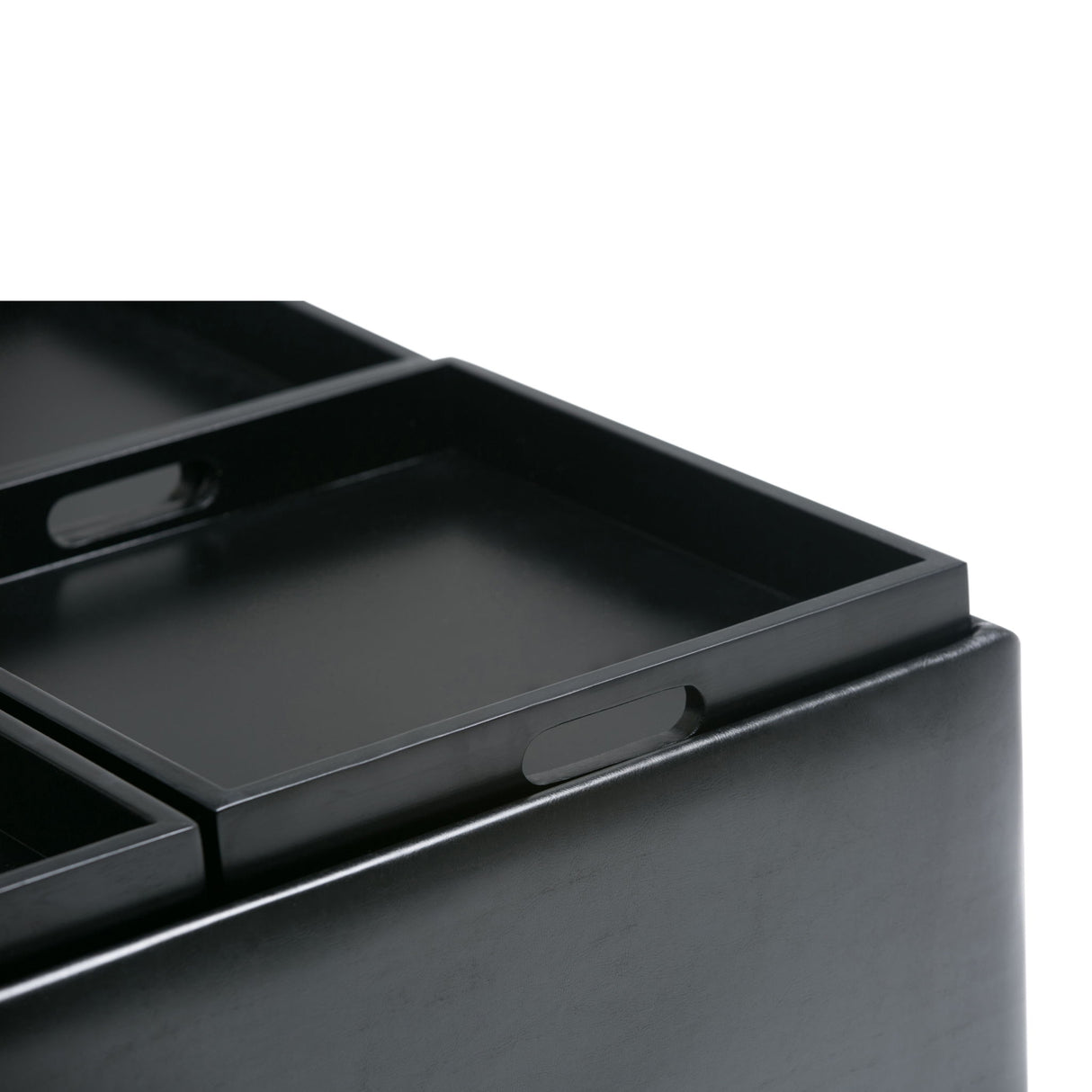 Avalon - Square Coffee Table, Storage Ottoman by Simpli-Home | Bel Furniture