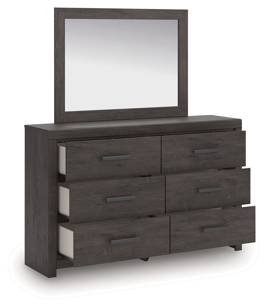 Prendonea - Charcoal - Dresser and Mirror by Signature Design by Ashley® | Bel Furniture