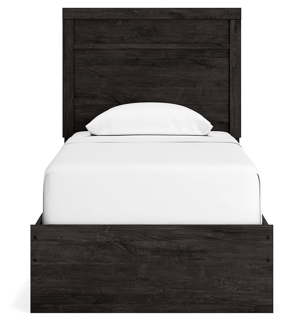 Belachime - Twin Panel Bed - Black