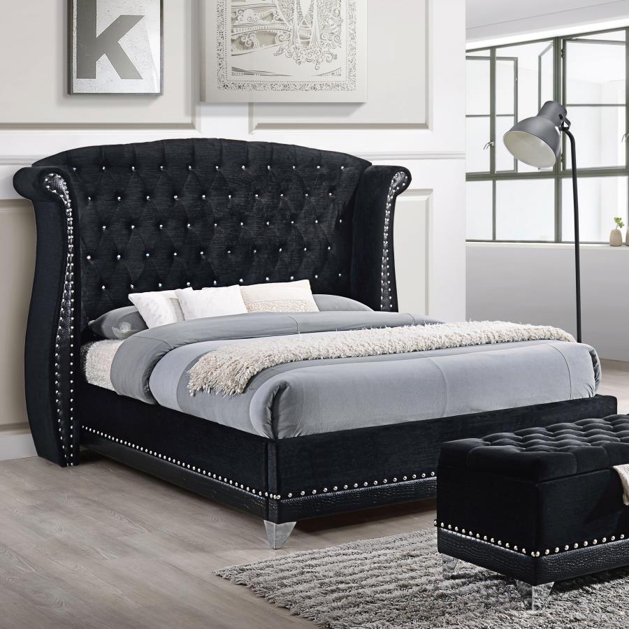 Barzini - Upholstered Wingback Bed by CoasterElevations | Bel Furniture
