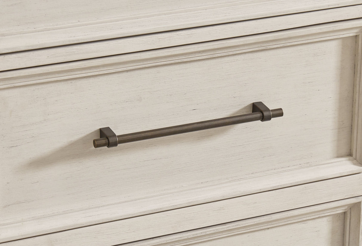 Shaybrock - Antique White / Brown - Dresser And Mirror by Benchcraft® | Bel Furniture