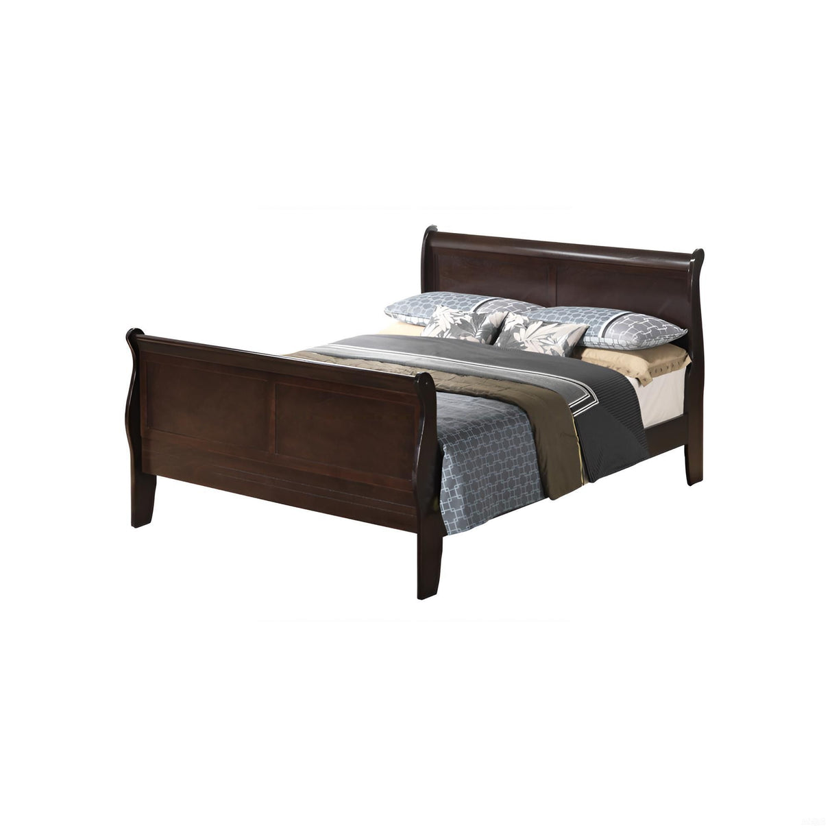 Louis Phillipe - Panel Sleigh Bed