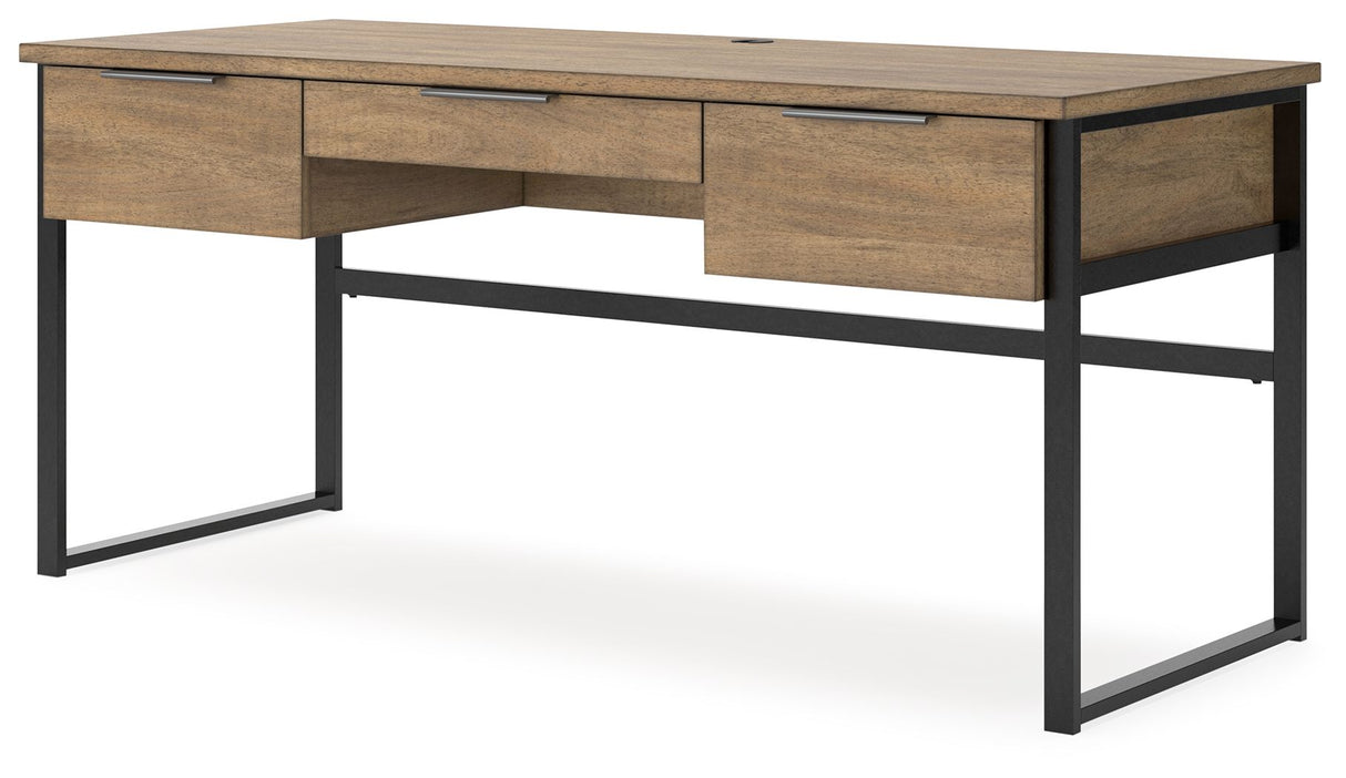 Montia - Light Brown - Home Office Desk by Signature Design by Ashley® | Bel Furniture