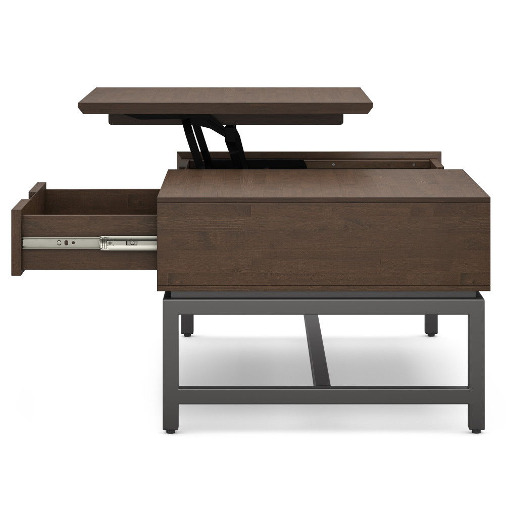 Banting - Lift Top Coffee Table - Walnut Brown by Simpli-Home | Bel Furniture