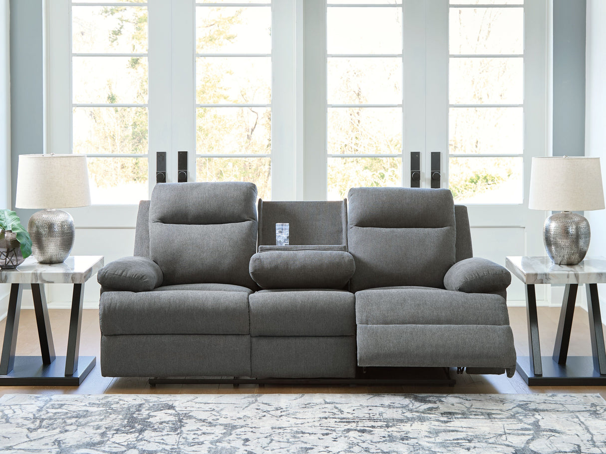 Side-Swipe - Reclining Sofa With Drop Down Table by Signature Design by Ashley® | Bel Furniture