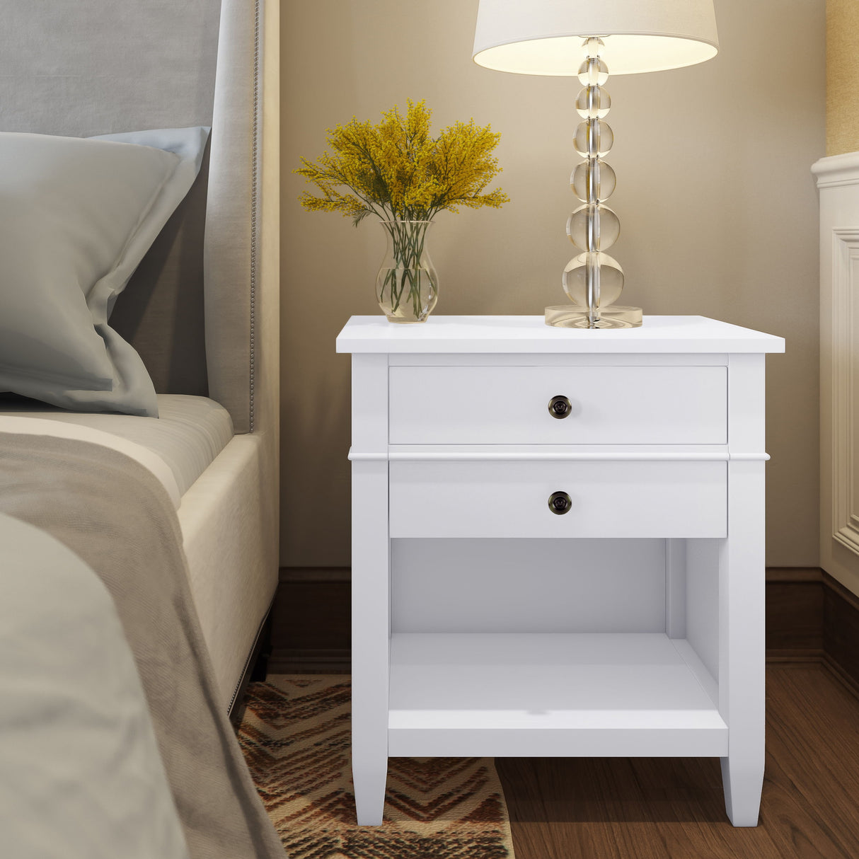 Carlton - Bedside Table, Handcrafted by Simpli-Home | Bel Furniture