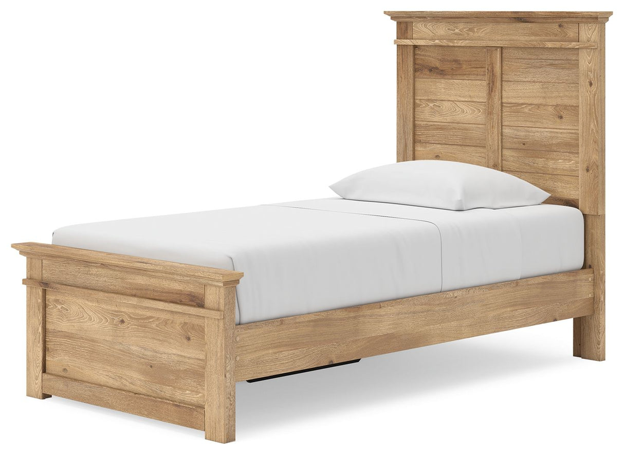 Makidern - Panel Storage Bed With Under Bed Storage Unit