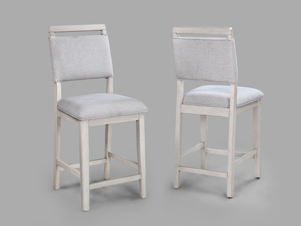 Blanche - Counter Height Chair (Set of 2) - Antique White by Crown Mark | Bel Furniture