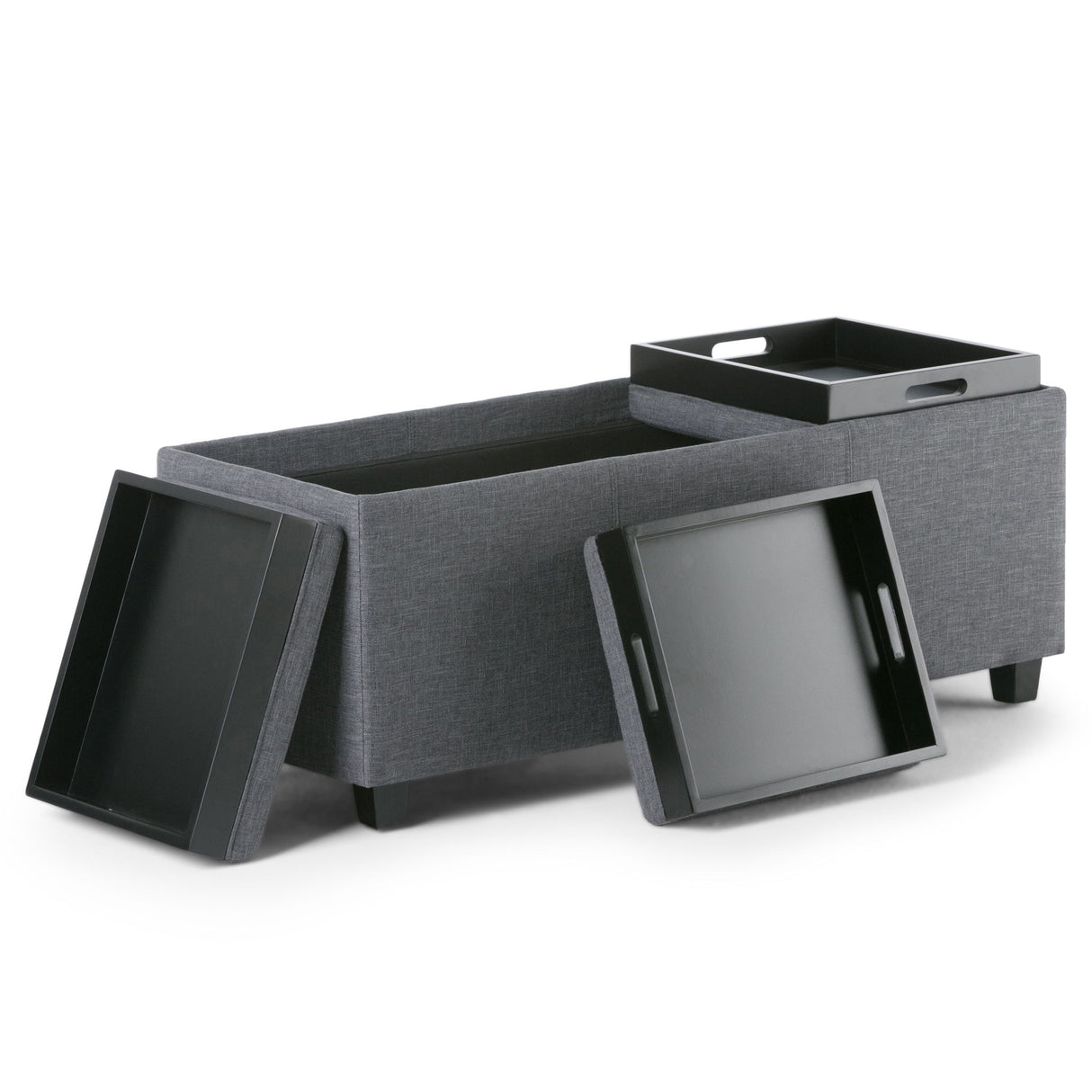 Avalon - Upholstered Storage Ottoman by Simpli-Home | Bel Furniture