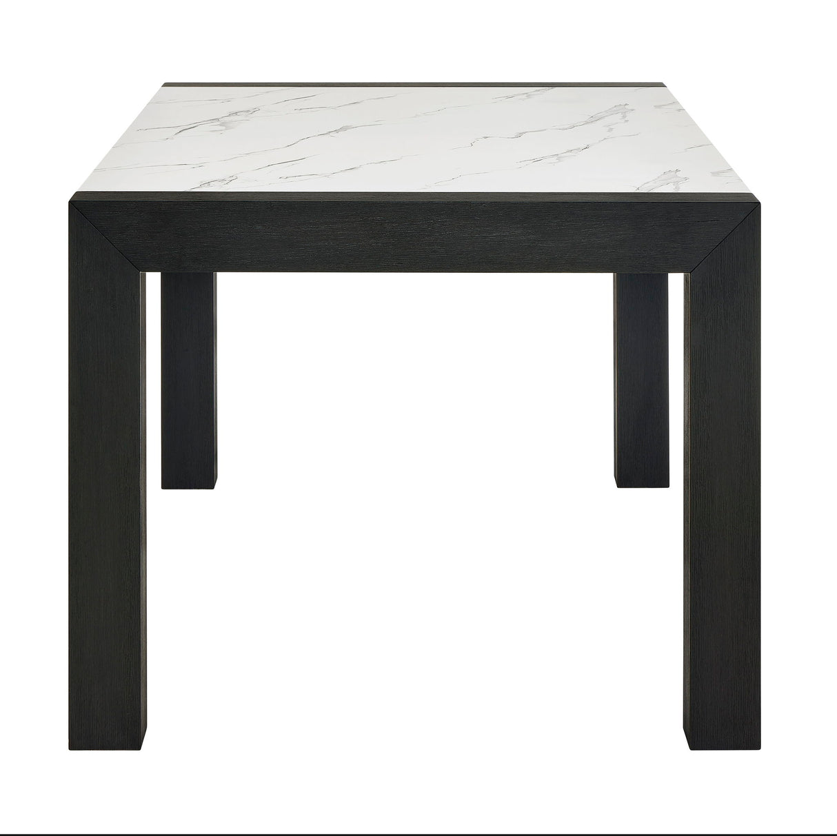 Jules - Faux Marble Dining Table - Charcoal / White