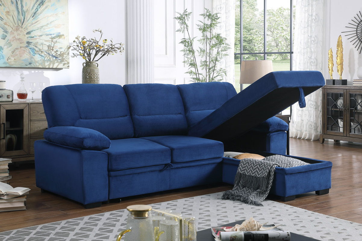 Kipling - Reversible Sleeper Sectional Sofa Chaise by Lilola Home | Bel Furniture