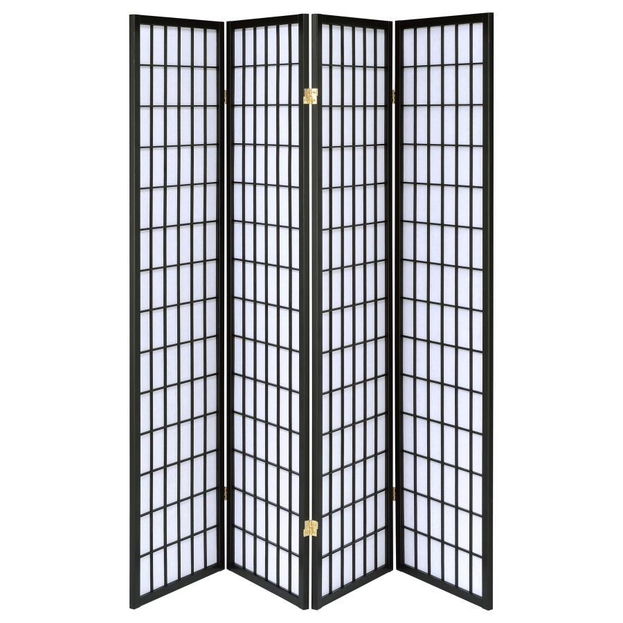 Roberto - 4-Panel Room Divider Folding Shoji Screen by CoasterEveryday | Bel Furniture