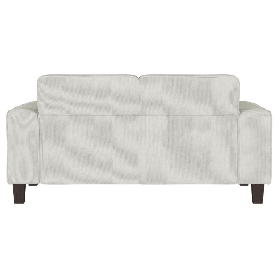 Deerhurst - Upholstered Track Arm Tufted Loveseat - Greige by Coaster Fine Furniture | Bel Furniture