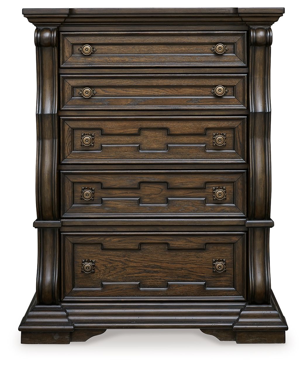Maylee - Dark Brown - Five Drawer Chest by Signature Design by Ashley® | Bel Furniture