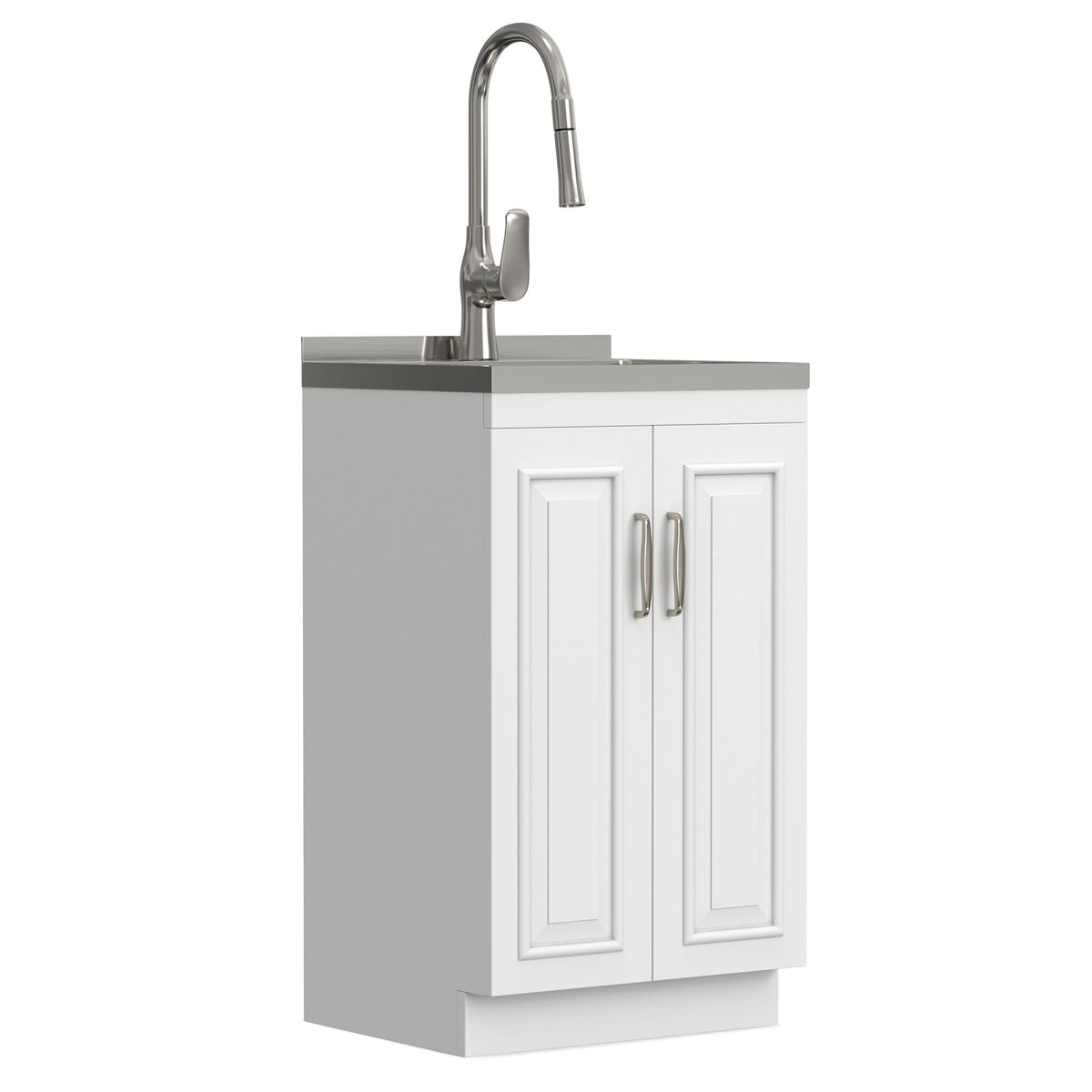 Darwin - Deluxe Laundry Cabinet With Pull-Out Faucet And Stainless Steel Sink
