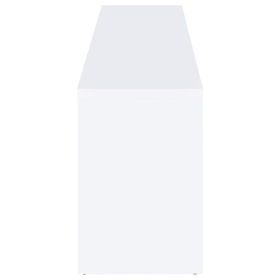 Laughlin - 4 Door Engineered Wood TV Stand - White by CoasterEveryday | Bel Furniture