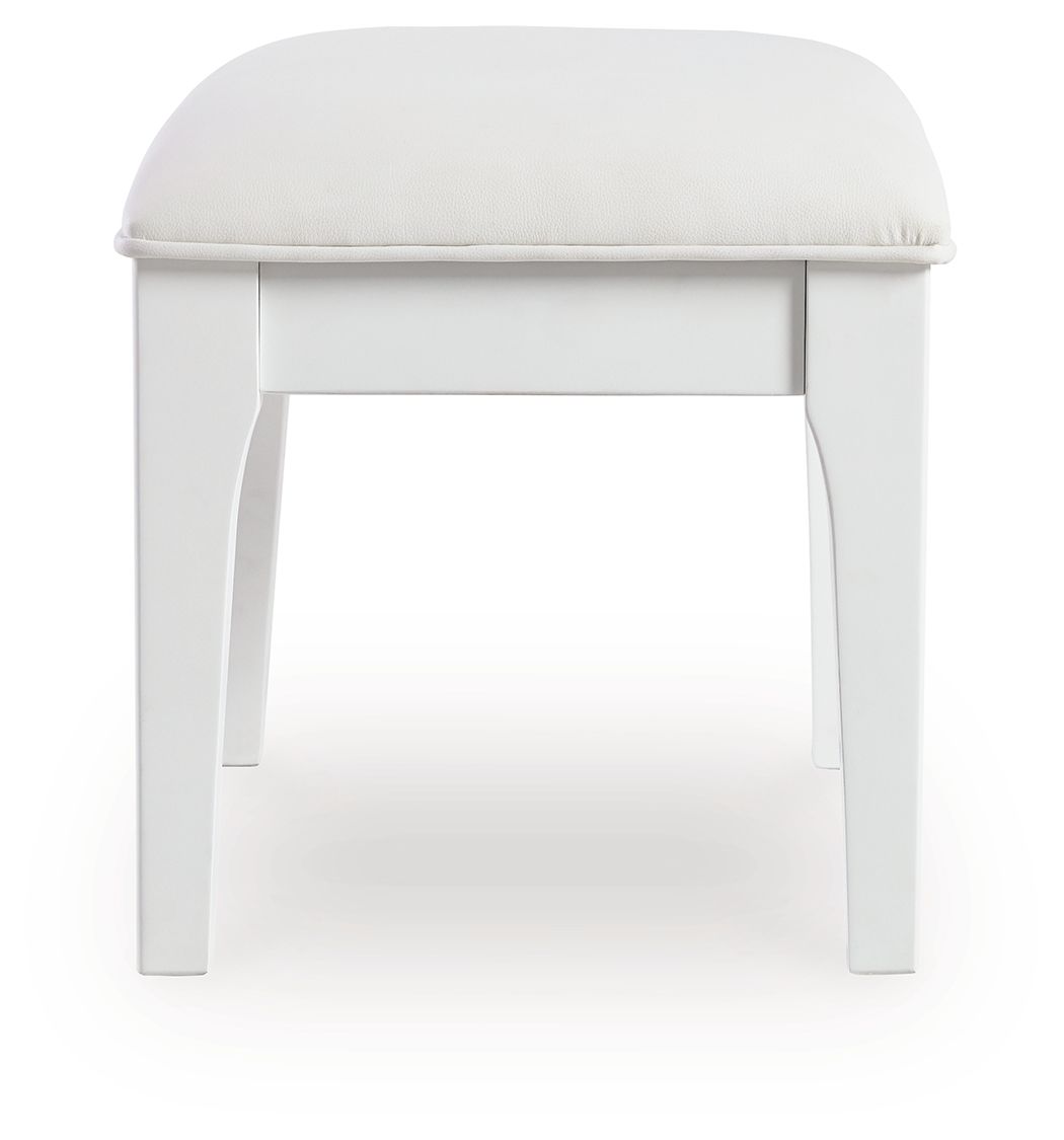 Chalanna - White - Vanity Stool by Signature Design by Ashley® | Bel Furniture