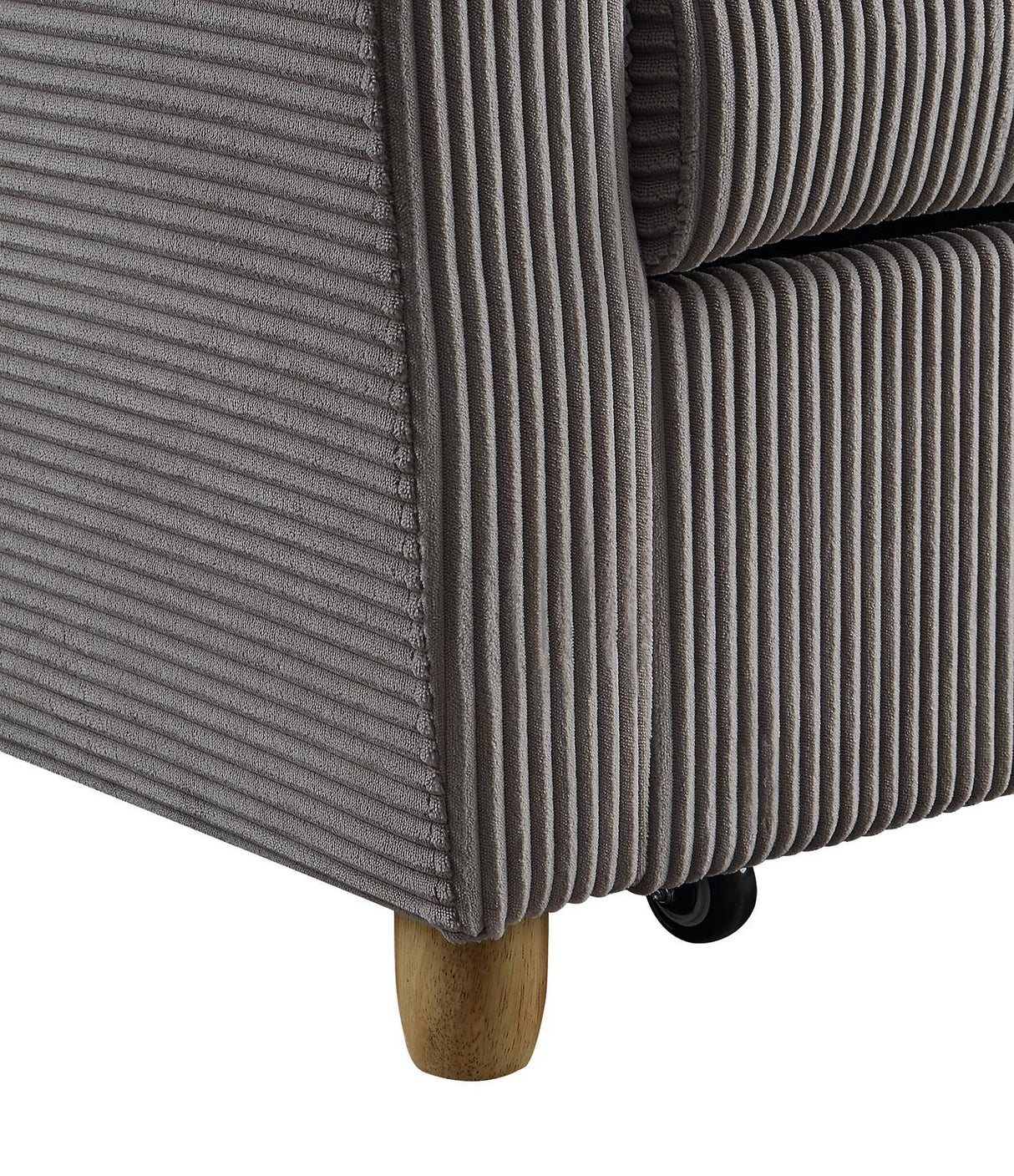 Justine - Corduroy Convertible Sleeper Loveseat - Brown by Lilola Home | Bel Furniture