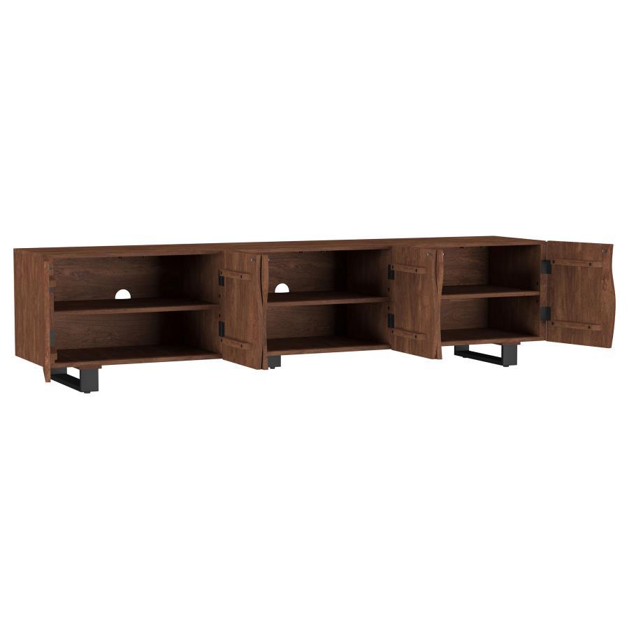 Trask - Wood TV Stand Media Console - Mango Brown by Coaster Fine Furniture | Bel Furniture