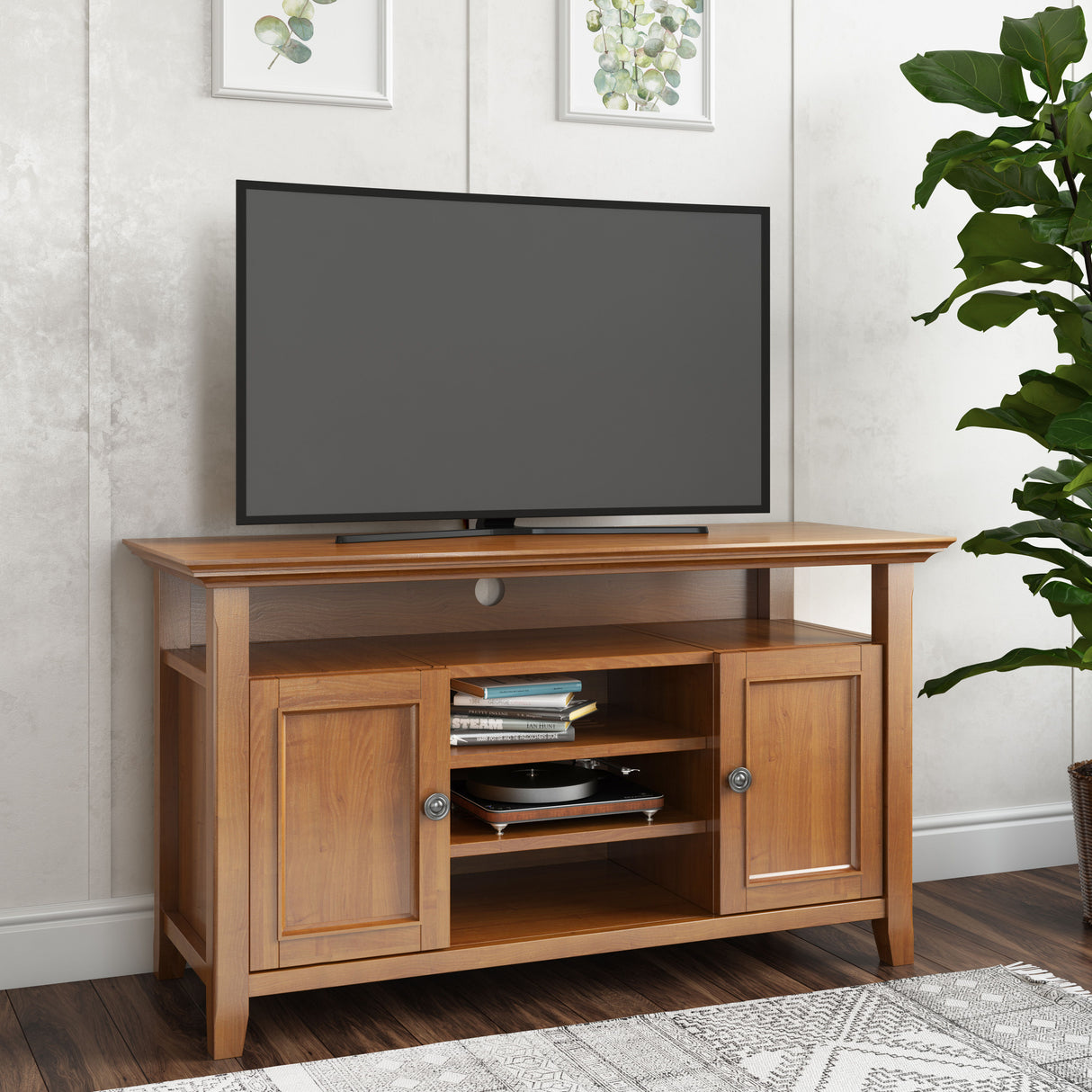 Amherst - TV Media Stand, Handcrafted by Simpli-Home | Bel Furniture