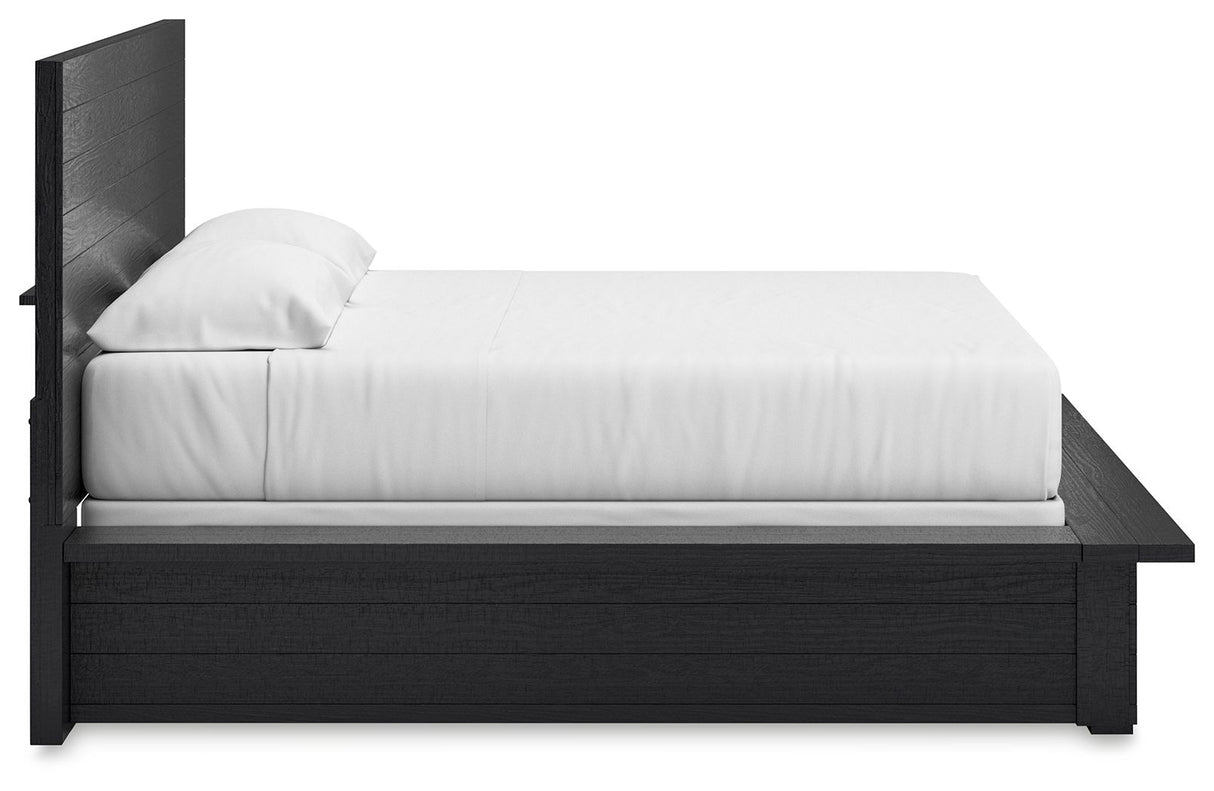 Londer - Black - King Panel Bed by Millennium® by Ashley | Bel Furniture