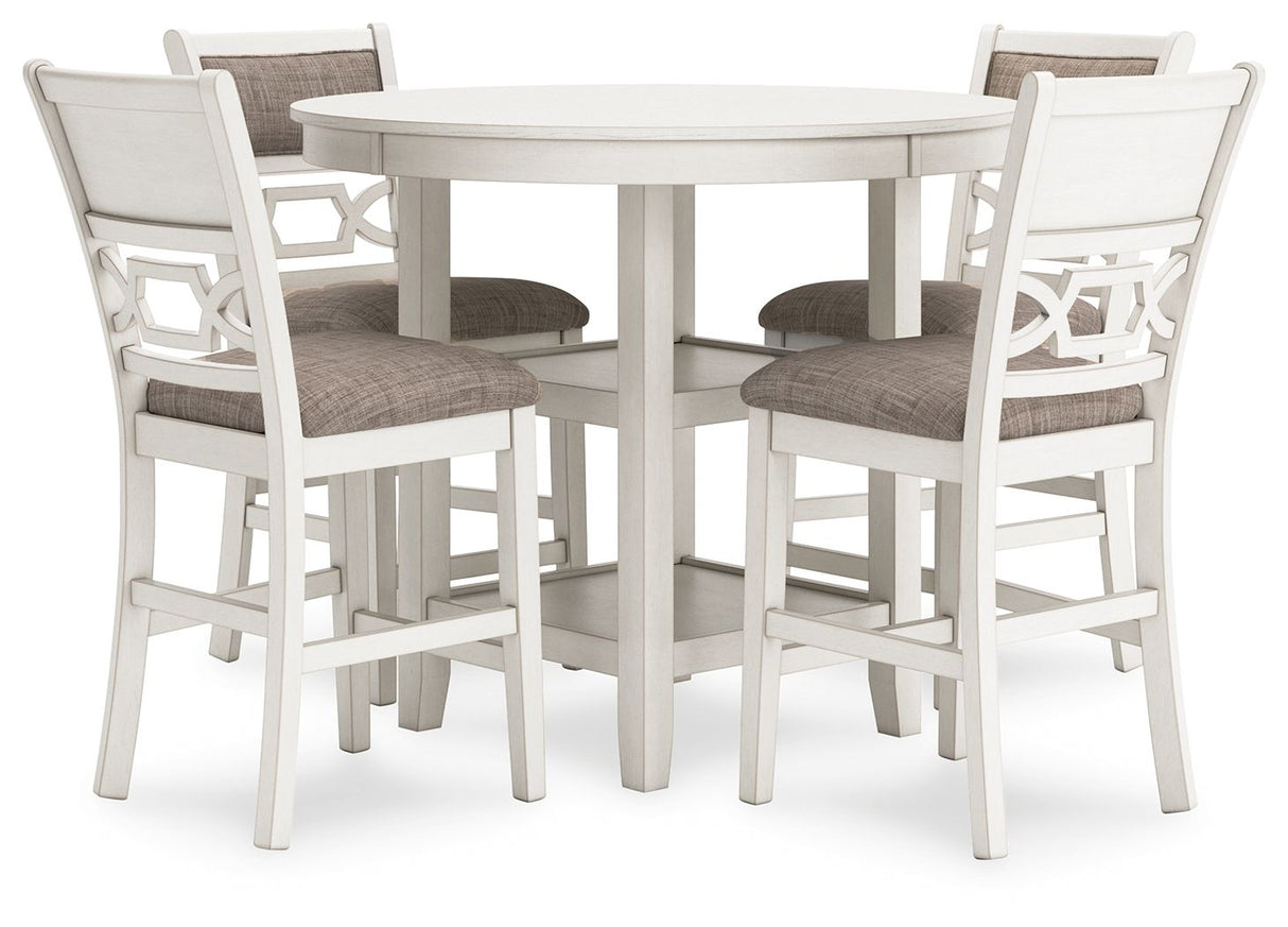 Erinberg - Antique White - Dining Room Counter Table Set (Set of 5) by Signature Design by Ashley® | Bel Furniture