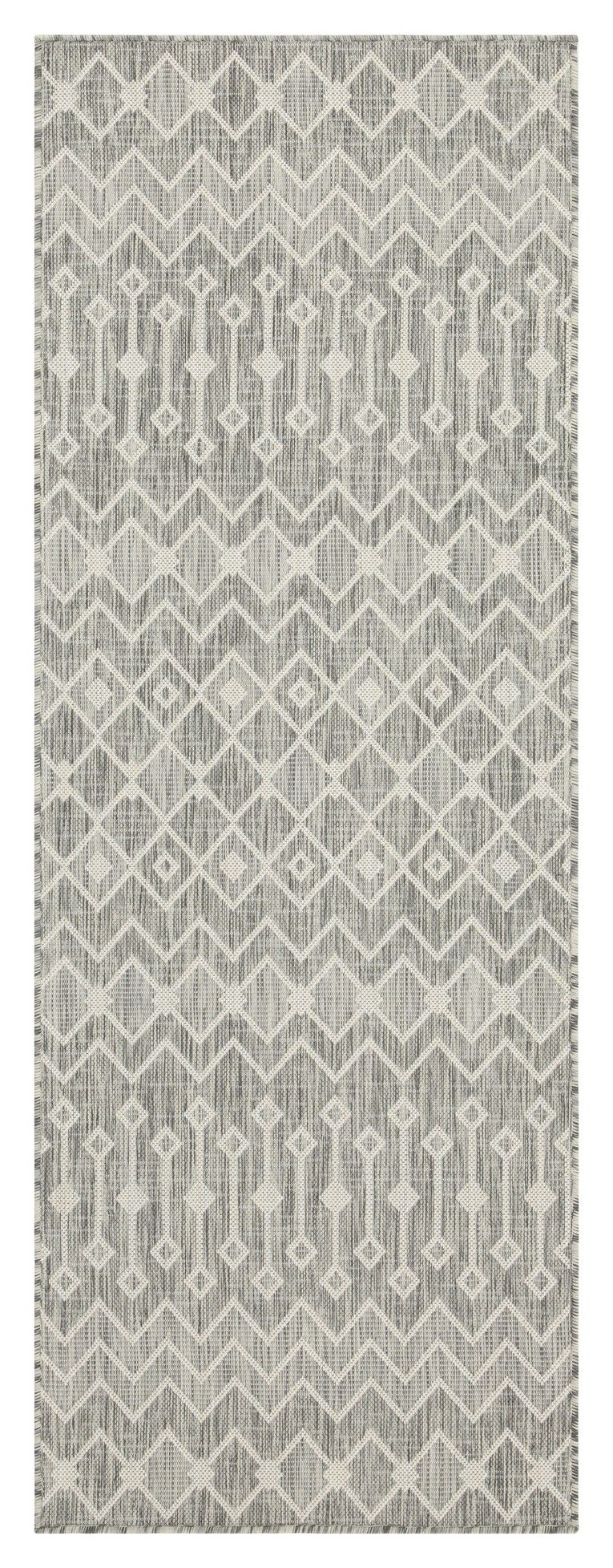 Sunshine - 2'7" X 7'3" Indoor / Outdoor, Polypropylene Area Rug Gray by Icona Home Decor | Bel Furniture