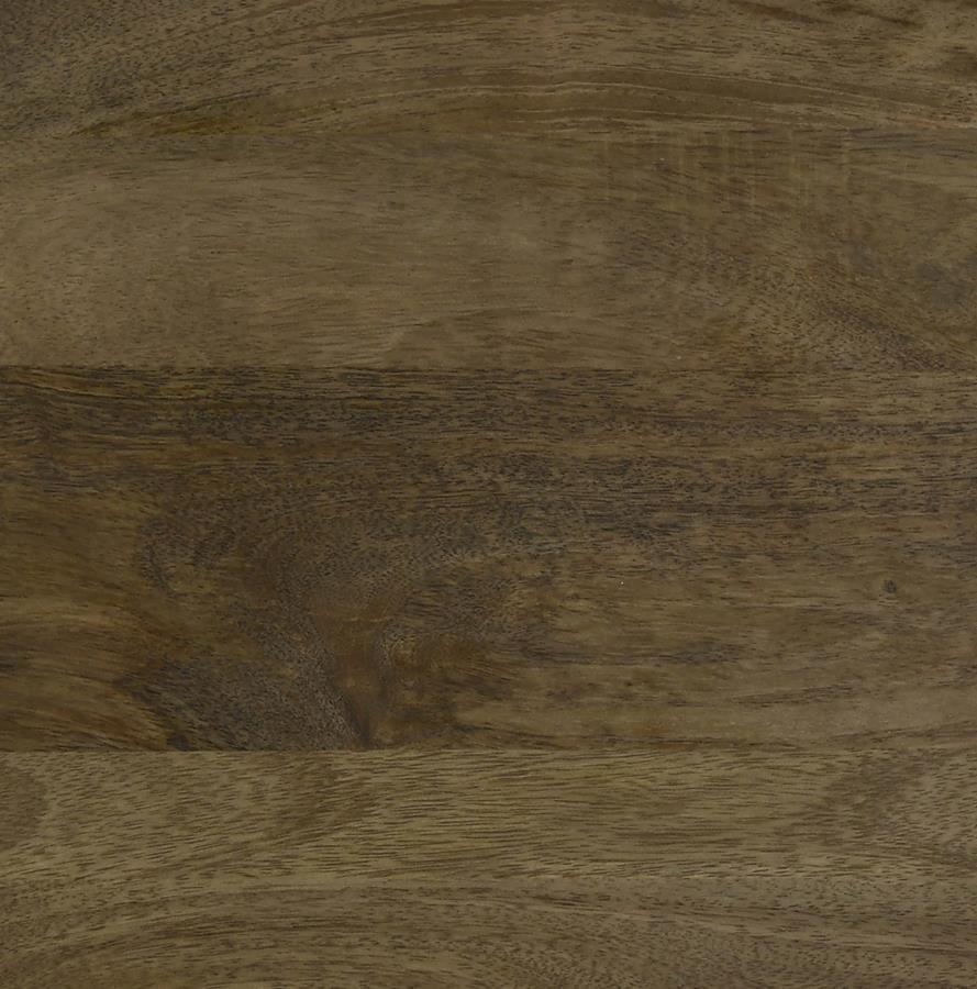 Axel - Round Accent Table With Open Shelf - Natural And Gunmetal by CoasterEssence | Bel Furniture