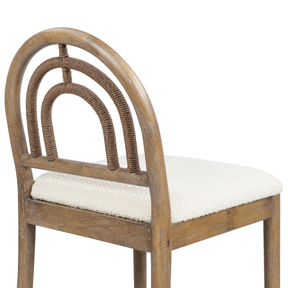 Leon - Arched Back & Upholstered Counter Stool (Set of 2) - Ivory White by Jennifer Taylor Home | Bel Furniture