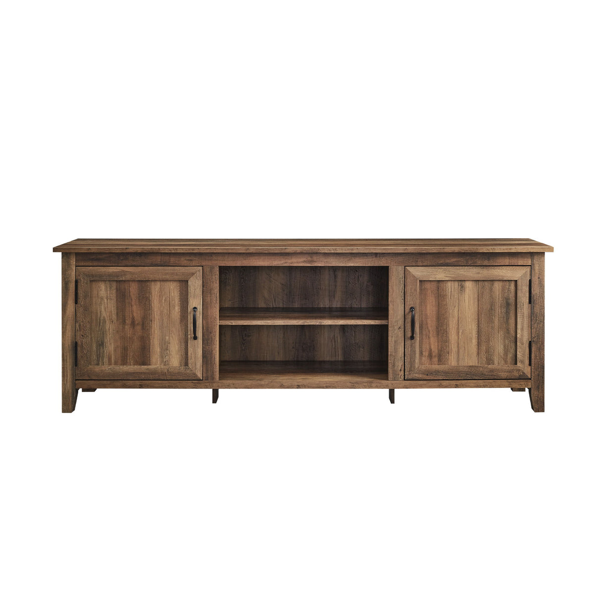 Modern Farmhouse 2 Door Grooved 70" TV Stand For 85" TVs by Walker Edison | Bel Furniture