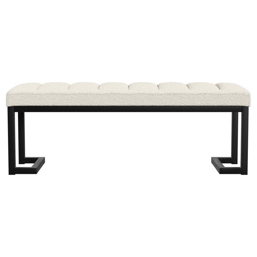 Mesa - Boucle Upholstered Tufted Accent Bench by Coaster Fine Furniture | Bel Furniture