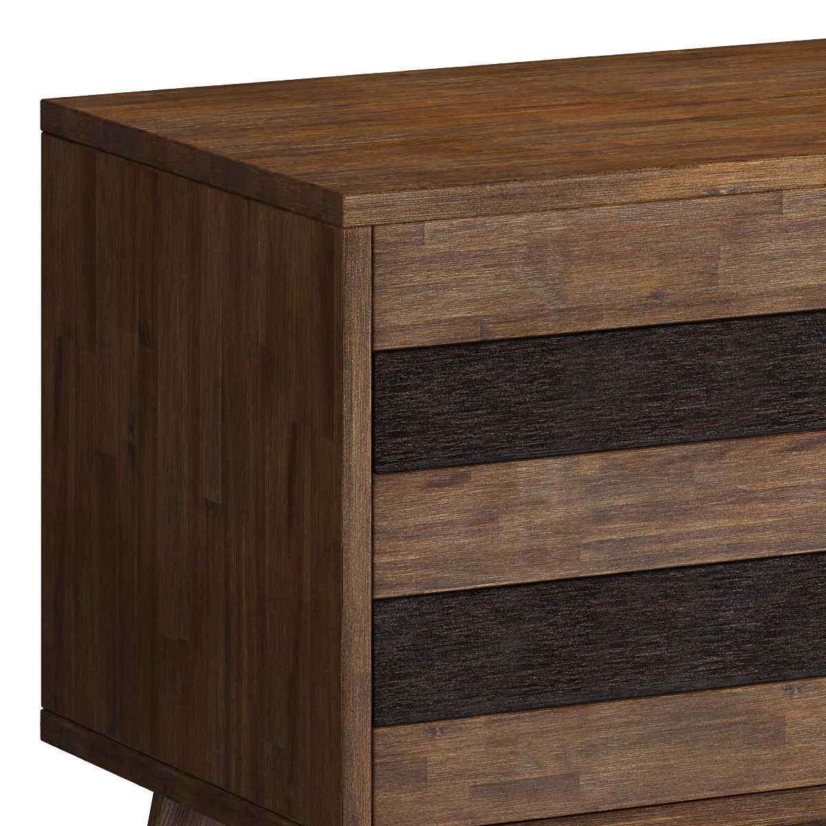 Clarkson - Low TV Stand - Rustic Natural Aged Brown by Simpli-Home | Bel Furniture