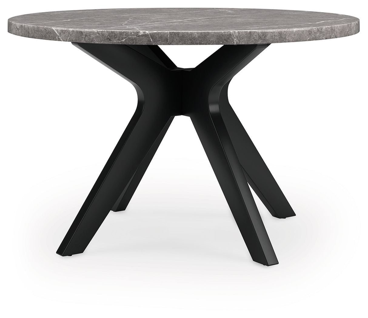 Glinari - Taupe / Black - Round Dining Room Table by Signature Design by Ashley® | Bel Furniture