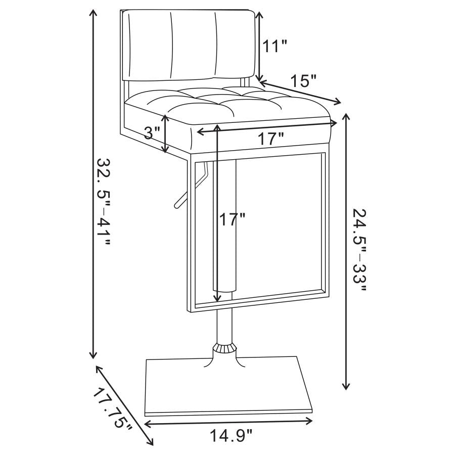 Alameda Adjustable Bar Stool Chrome