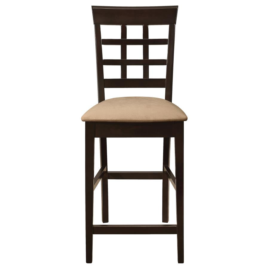 Gabriel - Lattice Back Counter Chair (Set of 2) - Cappuccino
