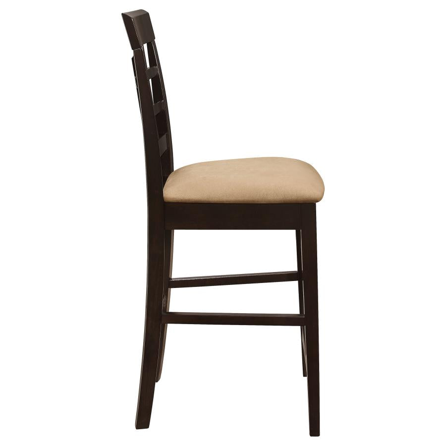 Gabriel - Lattice Back Counter Chair (Set of 2) - Cappuccino