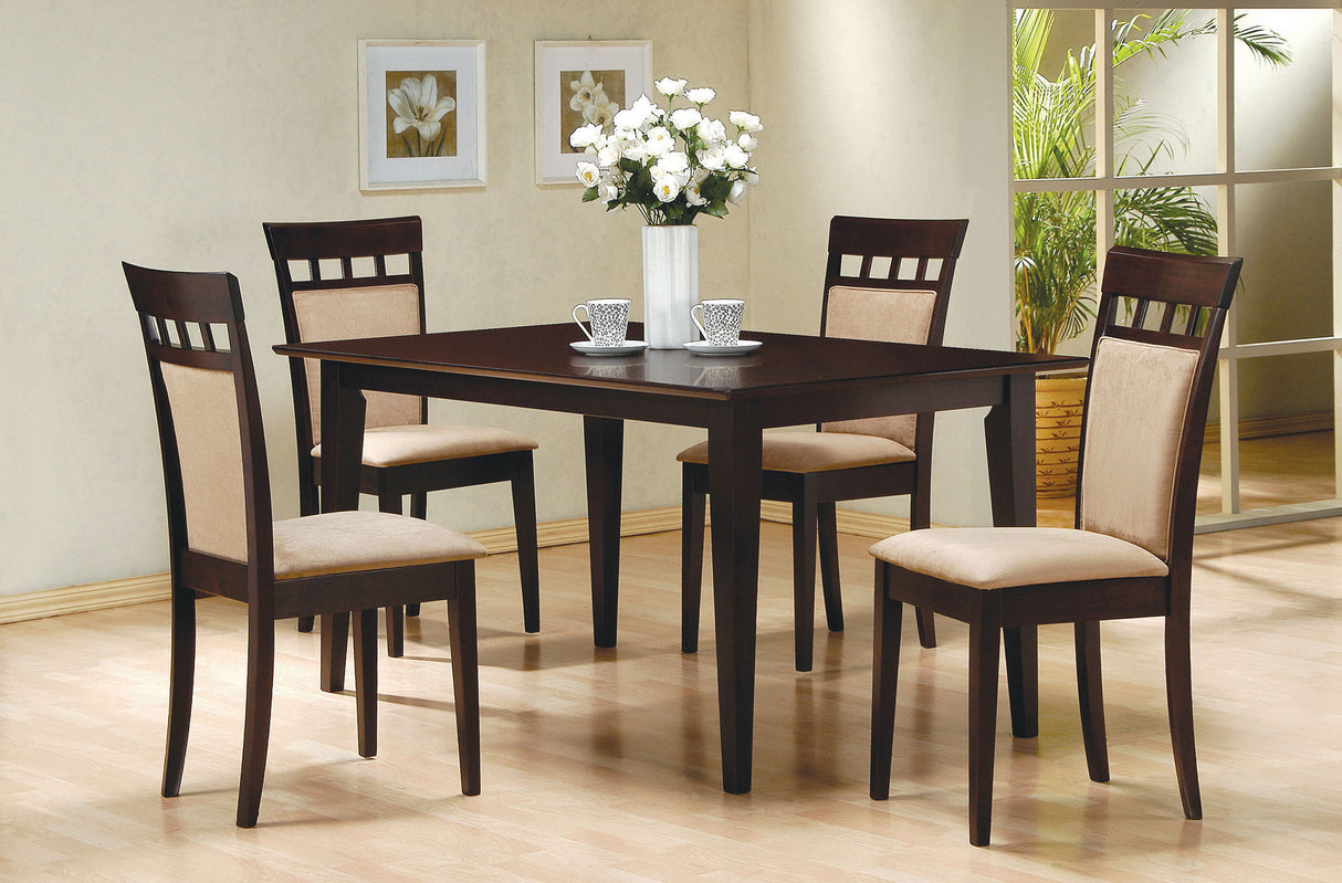 Gabriel - 5 Piece 59" Rectangular Dining Set - Cappuccino