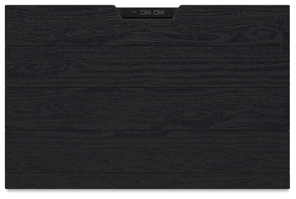 Londer - Black - Two Drawer Night Stand by Millennium® by Ashley | Bel Furniture