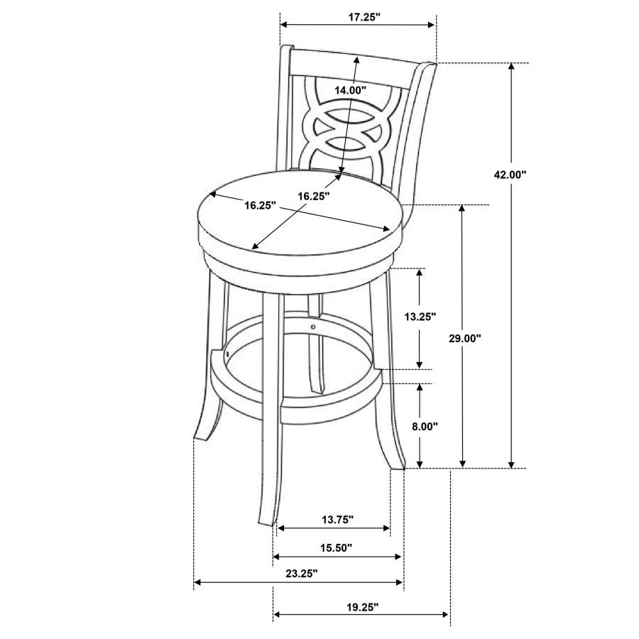 Calecita - Wood Swivel Counter Stool (Set of 2)