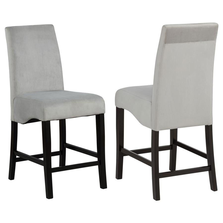 Stanton - Upholstered Counter Chairs (Set of 2) - Gray And Black